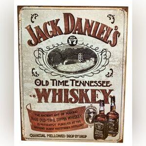 NEW JACK DANIELS Old Time Tennessee Whiskey Tin Metal Sign Home Decor Wall